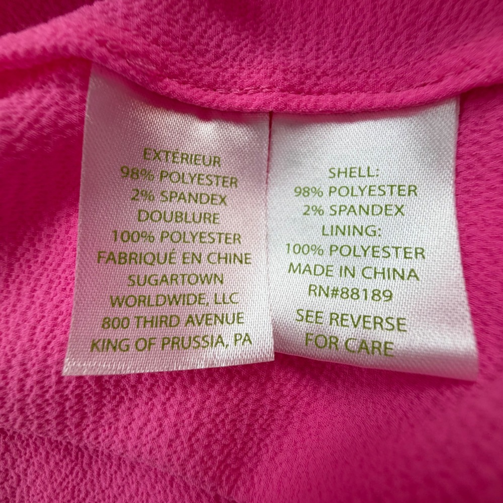Lilly Pulitzer Pink Tiered Maxi Dress Sleeveless V-Neck 6 Cocktail Wedding Party - Picture 8 of 13